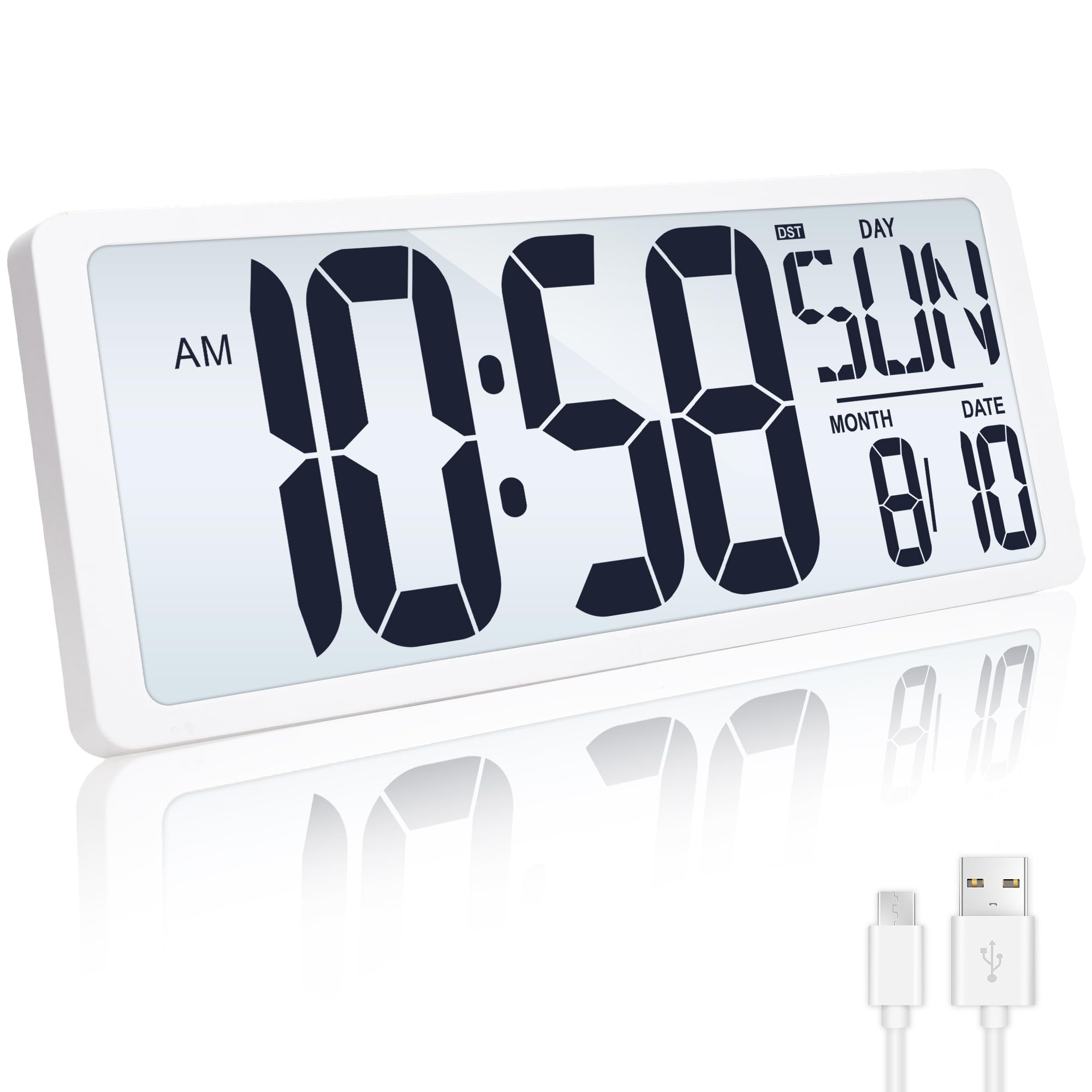 Amazon.com: RUIDDY Atomic Clock with Backlight with Recharge